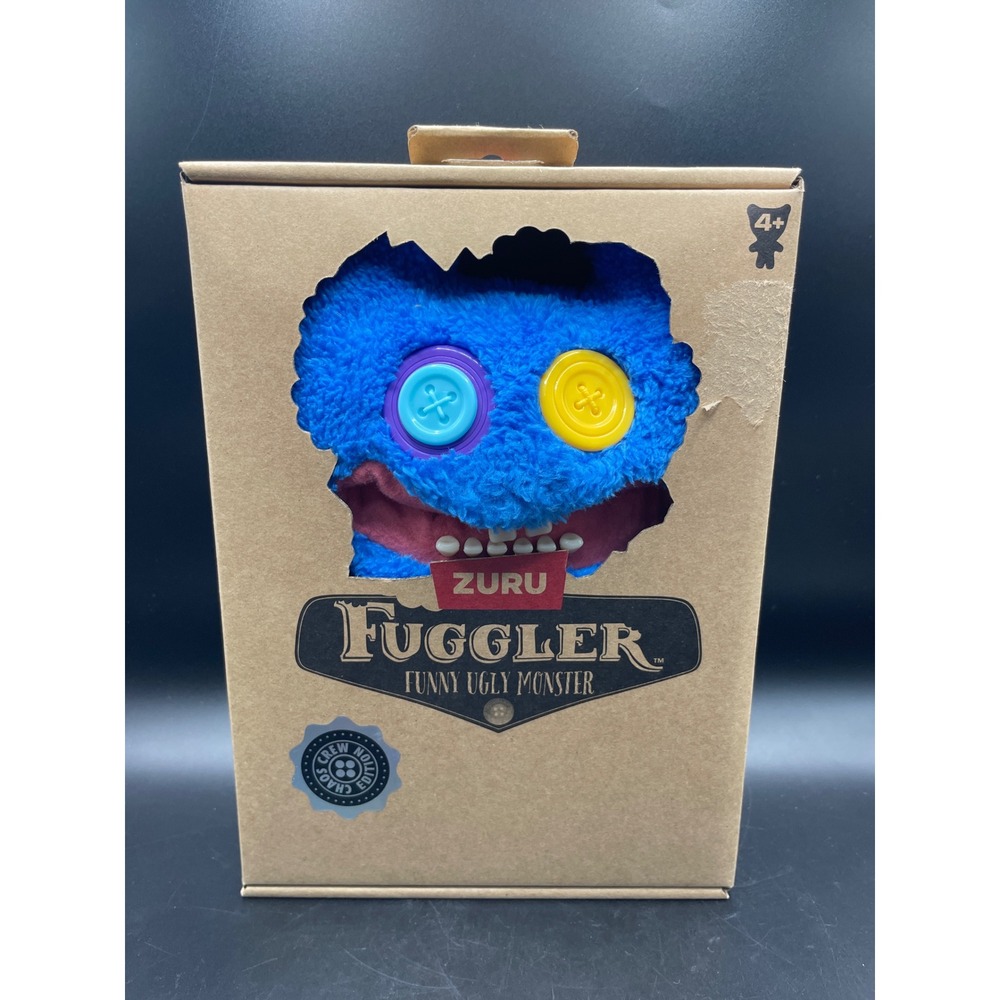 Zuru Fuggler Funny Ugly Monster Chaos Edition Blue Plush Button Eyes New in Box